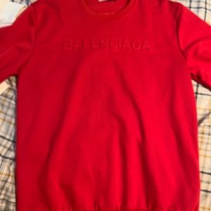 Balenciaga Red Crewneck XXL
